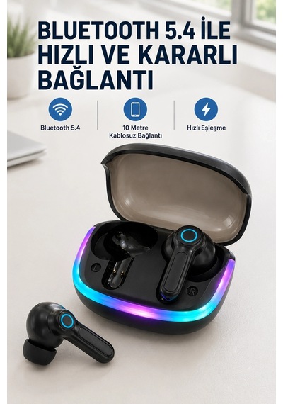 Ws Bluetooth Kulaklık Quad Enc Hd Voice 500mah Şarj Kutulu Kablosuz Kulaklık Çok Renkli