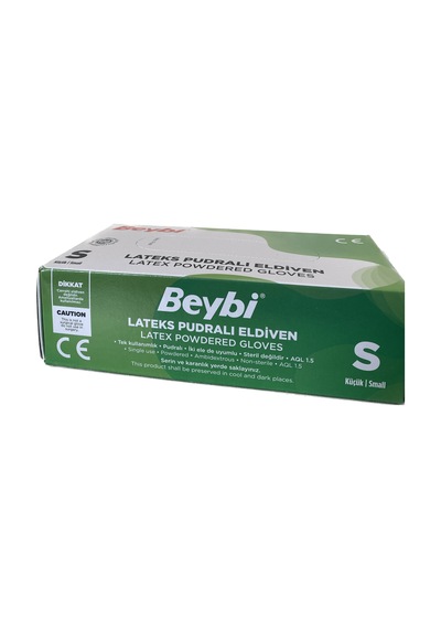 Beybi Lateks Pudralı Eldiven 100 Adet