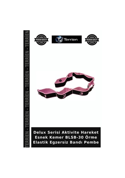 Delux Serisi Aktivite Hareket Esnek Kemer Blsb-30 Örme Elastik Egzersiz Bandı Pembe