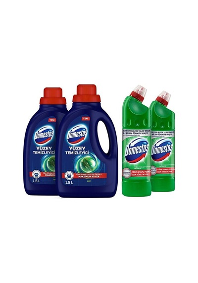 Domestos Yüzey Temizleyici Çam 1500 Ml X 2 + Domestos Dağ Esintis Diğer