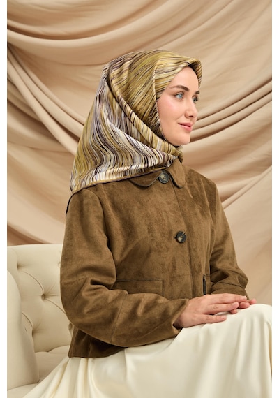 Silk Home Twill İpek Eşarp 11484-16 Haki, Bebe Mavi, Ekru, Mor, Antrasit