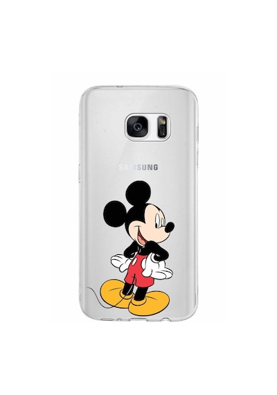 Samsung Galaxy Uyumlu S7 Kapak Mickey Mouse Tasarımlı Şeffaf Silikon Kılıf