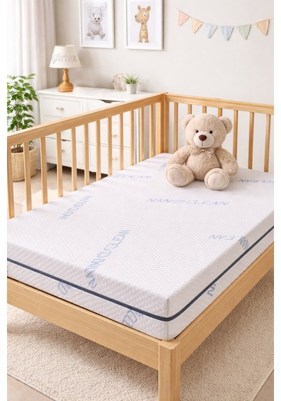 10cm Süngerli Bebek Çocuk Beşik Yatağı Nano 70x110 Yıkanabilir Kılıflı Park Yatak Oyun Parkı 70 x 110 CM