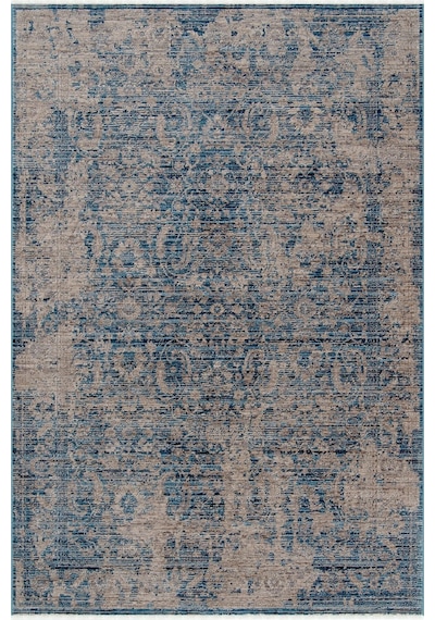 Hoom Rugs Otantik 2610 Mavi Vintage Desenli Salon Halısı