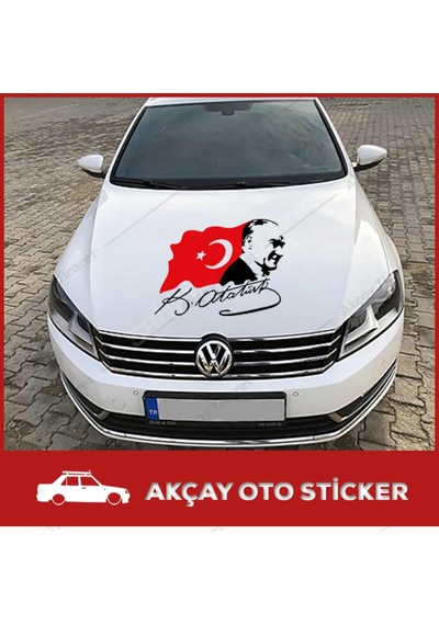 Ay Yıldız Sticker Mustafa Kemal Atatürk Imzası Sticker Oto Sticke