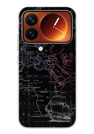 Xiaomi 17 Pro Max Uyumlu Denizci Dünya Haritası Baskılı Silikon Kılıf Renkli