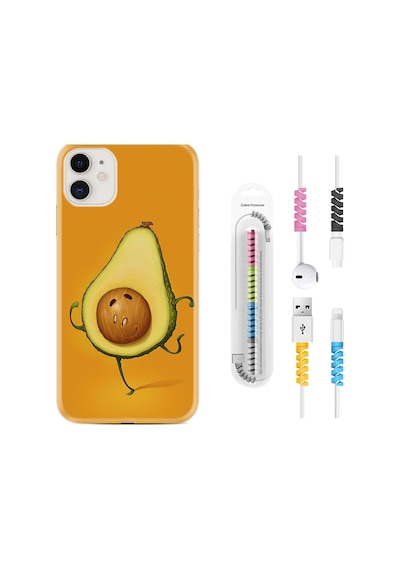 Apple Uyumlu iPhone 12 Mini Kılıf Kablo Koruyuculu Dance Avokado 1878