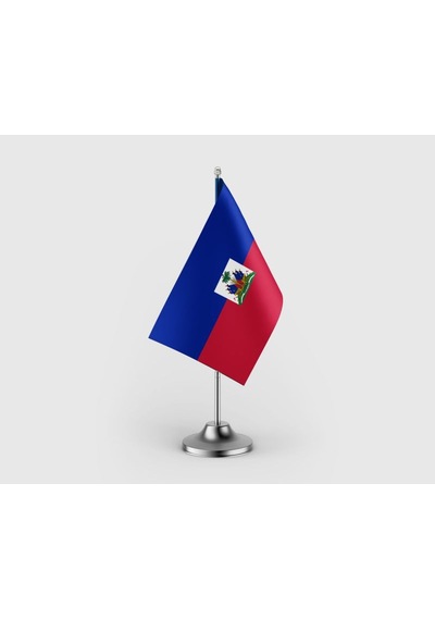 Haiti Devleti Tekli Saten Masa Bayrağı Seti Diğer