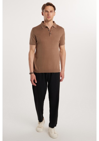 Tudors Erkek Regular Fit Çift Pileli Beli Lastikli Rahat Kesim Bol Paça Baggy Siyah Pantolon-33190 Tudors Erkek Regular Fit Çift Pileli Beli Lastikli Rahat Kesim Bol Paça Baggy Siyah Pantolon-33190