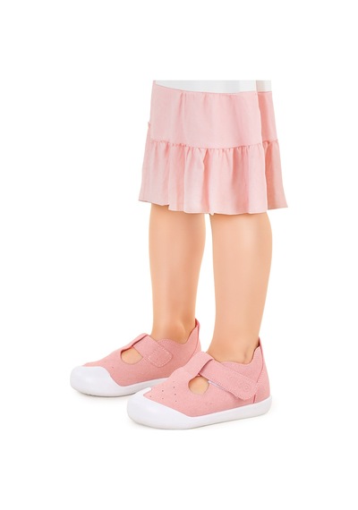 Kiko Kids Elroy Cırtlı Kız Bebek Günlük Ayakkabı Pudra