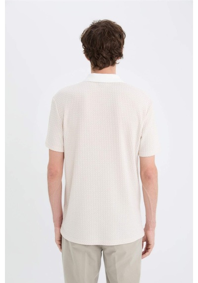 Defacto Regular Fit Polo Yaka Kısa Kollu Tişört B6548AX24SP Bej