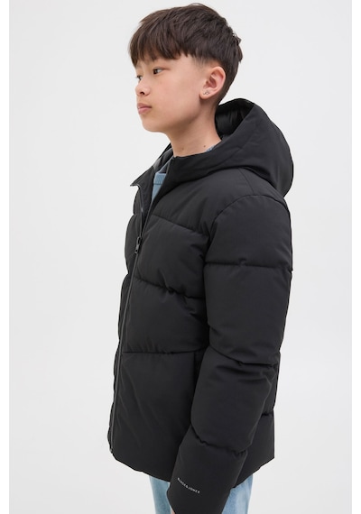 Jack & Jones Jjglobal Puffer Jacket Jn Siyah Erkek Çocuk Mont Siyah