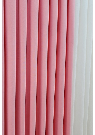 Mosso Fon Perde Düz Renk Pembe