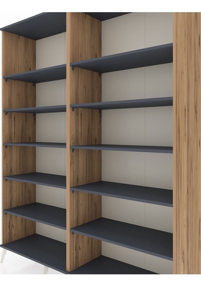 Hyperion Gardrop 10 Raflı 176x44x221 Çam-antrasit Beyaz Hyperion Gardrop 10 Raflı 176x44x221 Çam-antrasit Beyaz