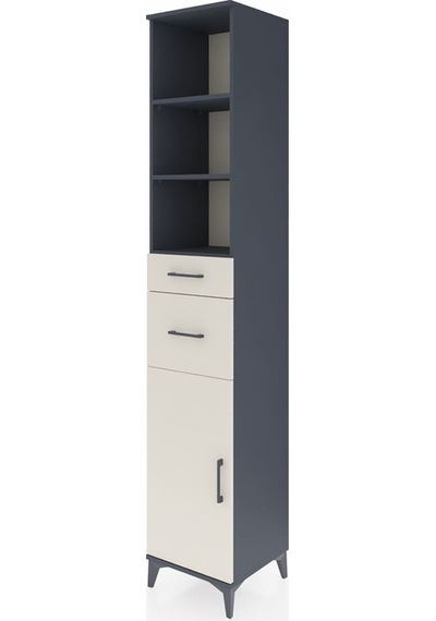 Hyperion Dolap 4 Raflı 2 Çekmeceli Tek Kapaklı 44x44x243 Antrasit-aytaşı Antrasit Hyperion Dolap 4 Raflı 2 Çekmeceli Tek Kapaklı 44x44x243 Antrasit-aytaşı Antrasit