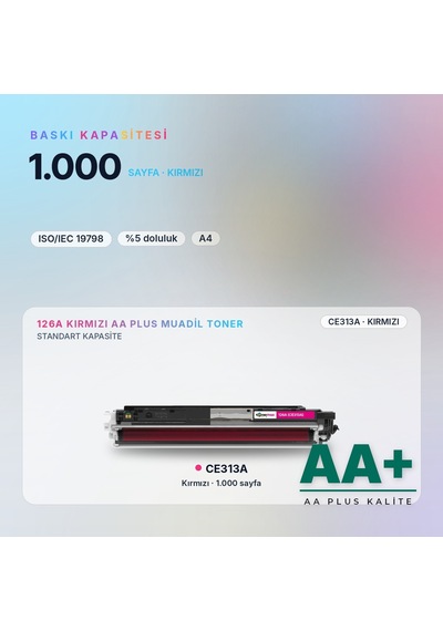 Hp 126a Ce313a Kırmızı Uyumlu Toner Aa Plus / Laserjet Pro Cp1025 / M175 / M275