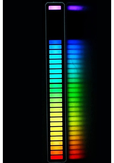 Araç İçi Ofis Oyuncu Ambiance Rgb Sese Duyarlı Taşınabilir Ekolayzer Led Çubuk Çok Renkli