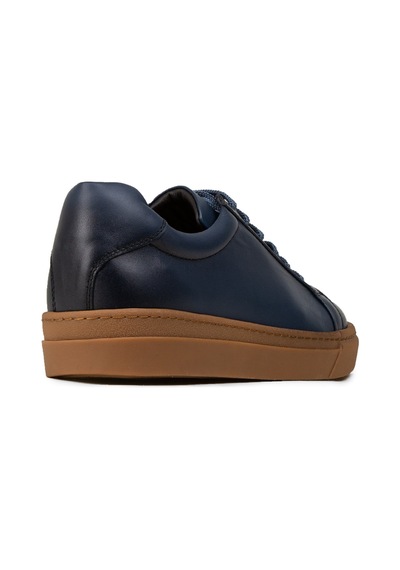 Deery Erkek Mavi Hakiki Deri Sneaker Ayakkabı - 02018mmvıc01 Mavi