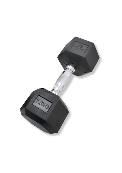 Rebuwo 7.5 KG 1 Adet Hex Dambıl Kauçuk Altıgen Dambıl Hex Dumbbell