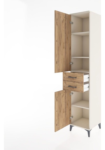 Hyperion Dolap 4 Raflı 2 Çekmeceli 2 Kapaklı 44x44x221 Aytaşı-çam Aytası