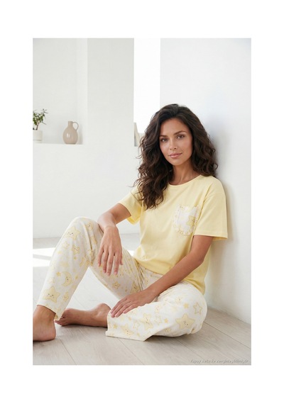 Lela Bayan Pijama Takımı 6091325 Sarı sari