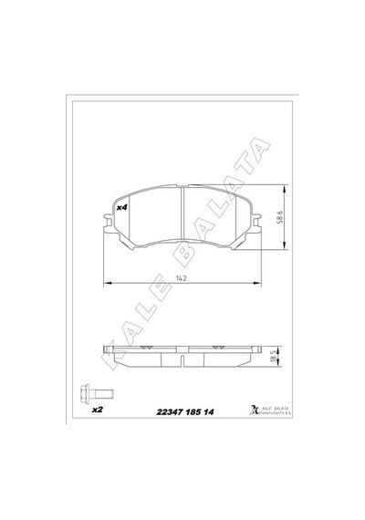 Kale 22347 185 14 Ans Kd13 Ön Fren Balatası Renault Megane Iv 15 Scenıc Iv 16 Talısman 15 Espace V 15 1.2tce 1.3tce 1.5dci 1.6dci 410606124r-7711946205 -