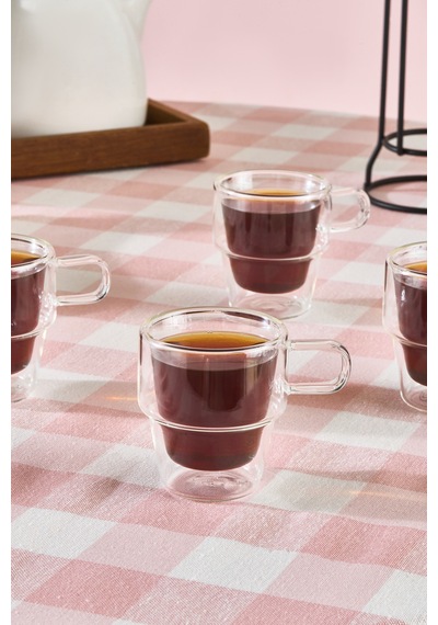 Karaca Kendal 4 Kişilik Standlı Kahve Fincanı 90 Ml Siyah