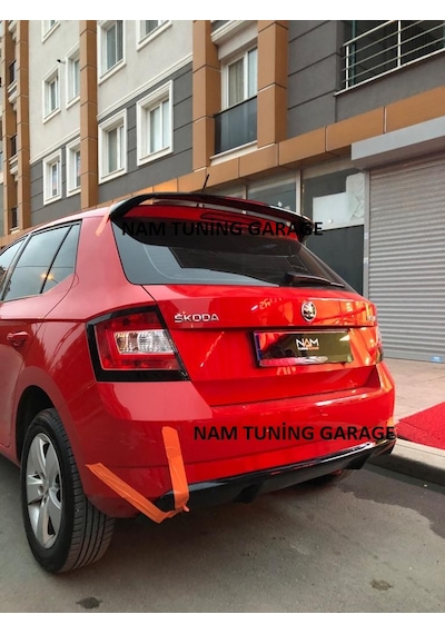 Yeni Skoda Fabia Spoyler Spoiler Boyalı 2018-2021 Arası