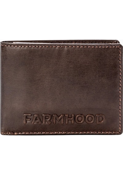 Farmhood Nashville Deri Erkek Cüzdan, Rfıd Korumalı, 13 Cm, Lüks Koyu Kahverengi