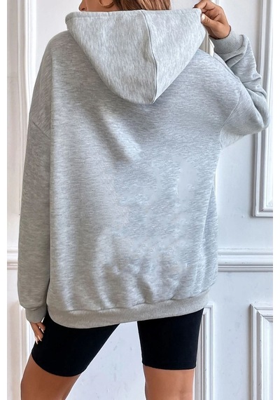 Uyguntarz Unisex Berkeley Baskılı Sweatshirt Gri