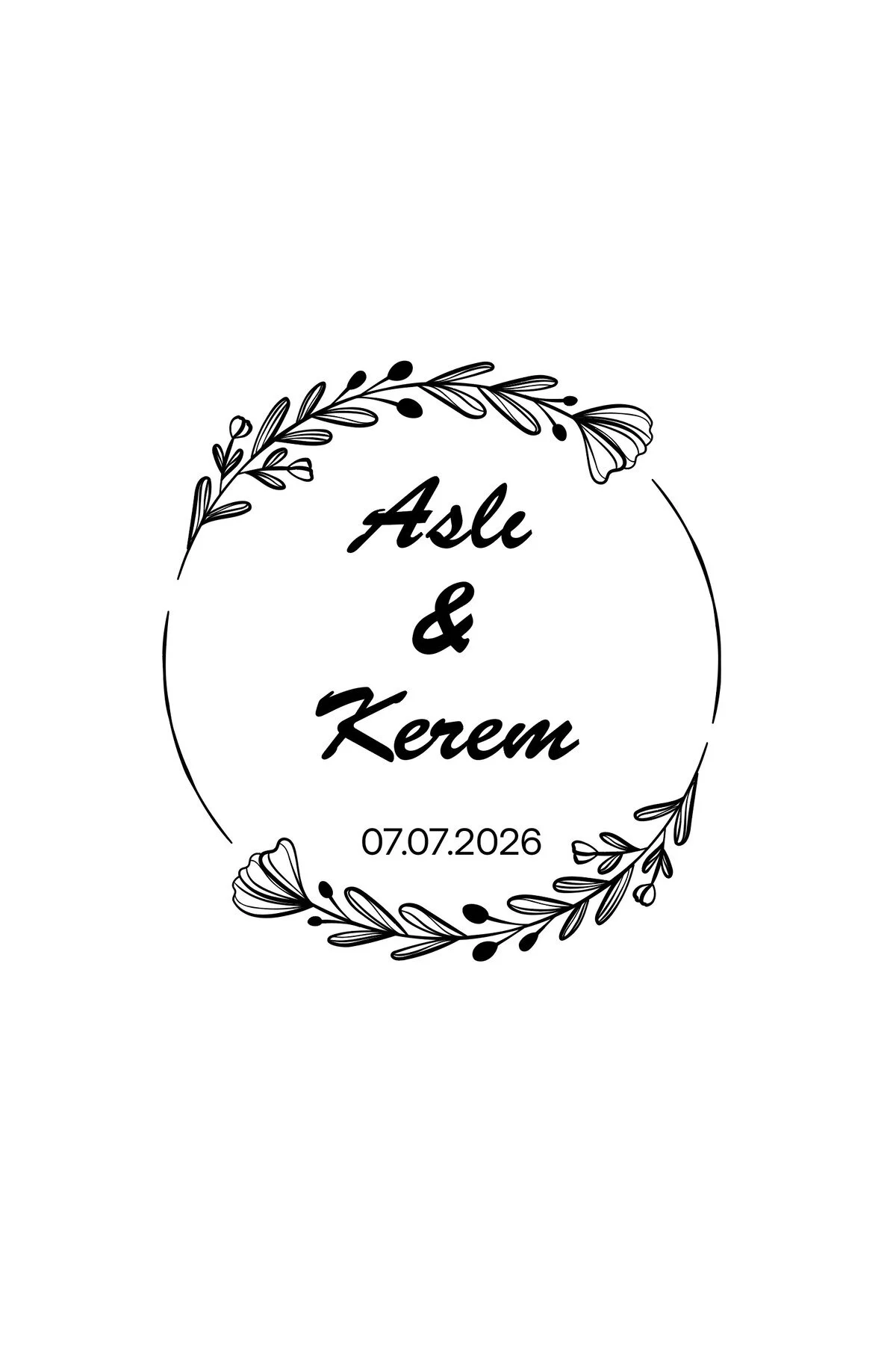 Kişiye Özel Kına-nişan-söz-nikah-düğün Etiketi-özel Kesim Siyah Şeffaf Sticker 100 Adet