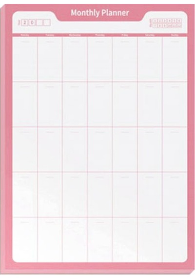 Deffter 20X28Cm Bloknot Aylık Plan