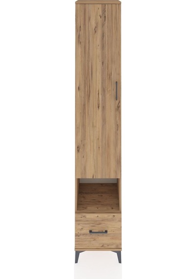 Hyperion Dolap 4 Raflı Tek Çekmeceli Tek Askılı 44x44x243 Çam... Çam Hyperion Dolap 4 Raflı Tek Çekmeceli Tek Askılı 44x44x243 Çam... Çam