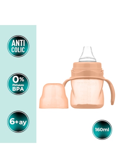 Mamajoo Antikolik Akıtmaz Alıştırma Bardağı 160 ml Powder Blush, 6 Ay+