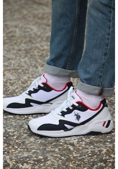 U.S. Polo Assn. 4M HUSKY 4FX Erkek  Beyaz Sneaker