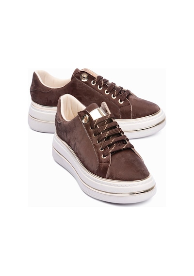 Mubiano Kadın Sneaker Kadife Desenli Gold Detaylı Kalın Tabanlı Spor Ayakkabı Lilium Kahverengi Kahverengi Mubiano Kadın Sneaker Kadife Desenli Gold Detaylı Kalın Tabanlı Spor Ayakkabı Lilium Kahverengi Kahverengi