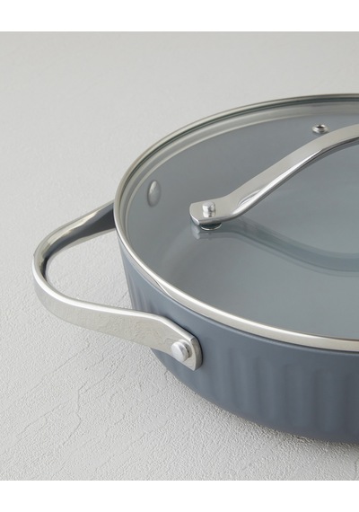 English Home Berlin Fusion Pro Basık Tencere 24 Cm Gri Gri