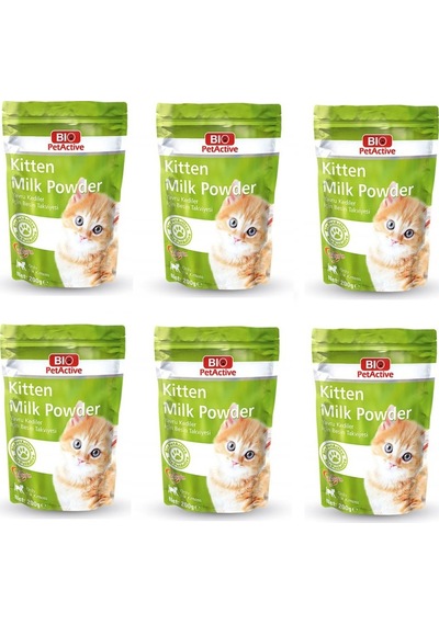 Bio Petactive Kitten Milk Powder Yavru Kedi Süt Tozu 200 Gr. X 6 Adet