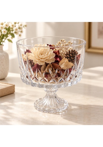 Deconox Kristal Desenli Ayaklı Şeffaf Cam Kase 17 X 17 Cm, Meyve, Kurabiye, Lokum, Çerez Ve Dekoratif Sunum Kasesi, Tekli Deconox Kristal Desenli Ayaklı Şeffaf Cam Kase 17 X 17 Cm, Meyve, Kurabiye, Lokum, Çerez Ve Dekoratif Sunum Kasesi, Tekli