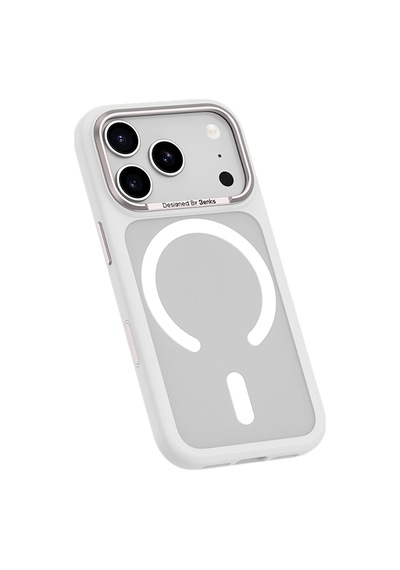 Apple Uyumlu iPhone 17 Pro  Kılıf M-safe Şarj Özellikli Benks Mist C-magnet Kapak Beyaz Beyaz