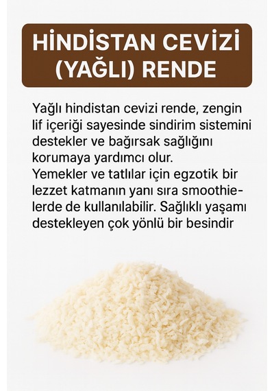Sultanbahçe Doğal Ve Taze Hindistan Cevizi Rendesi Katkısız, Şekersiz, %100 Saf Yağlı