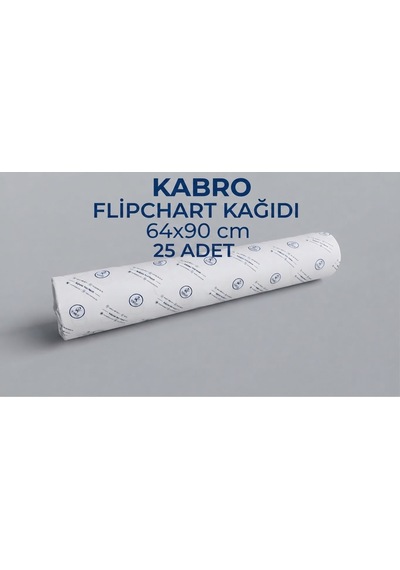 Kabro 64x90 Cm Askısız Düz Flipchart Kağıdı 25'li Toplantı, Sunum Ve Eğitim Kağıdı