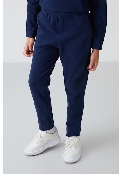 Tommylife Tommy Life Lacivert Kalın Yumuşak Dokulu Standart Fit Nakışlı Polar Erkek Çocuk Eşofman Takım - 11218 Lacivert
