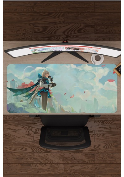 Lynette Genshin Impact Anime Oyuncu V3 - 90x40 Xxl Gaming Mouse Pad Fare Altlığı