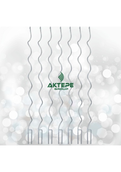 10 Adet 150 Cm Metal Spiral Bitki Destek Çubuğu Fidan Bağlama Teli Ve Çiçek Teli - Galvaniz Kaplamalı Metalik Gri