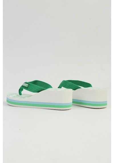 United Colors Of Benetton Benetton İthal Kadın Yesil Beyaz Terlik Bnı-10217 Beyaz