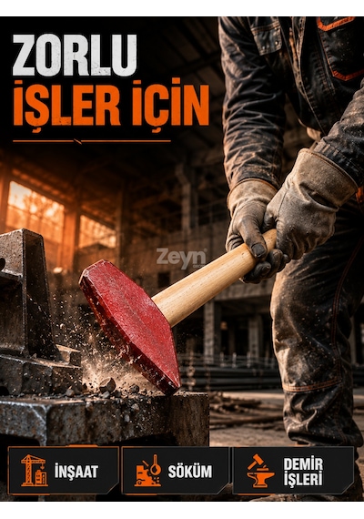 Byhanex Hnx-2746 Çekiç 2000 Gr 2 Kg Ahşap Saplı Ağır İş Çekici