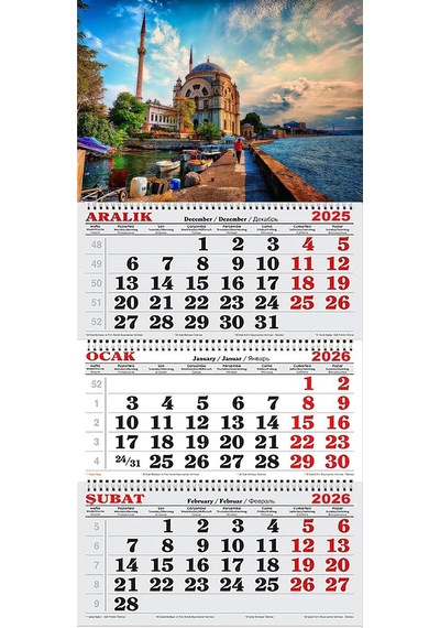 2026 Yılı Gemici Takvimi-ortaköy Sahili