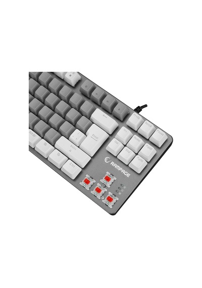 Snug K14 Gri/beyaz Red Swıtch Rainbow Tkl Mekanik Gaming Oyuncu Klavye