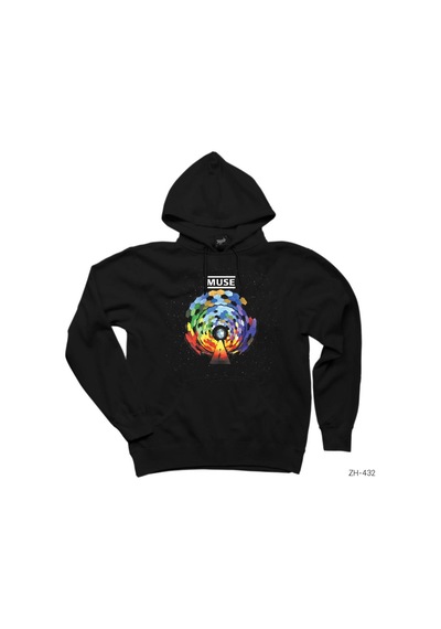 Muse The Resistance Cover Siyah Kapşonlu Sweatshirt Hoodie